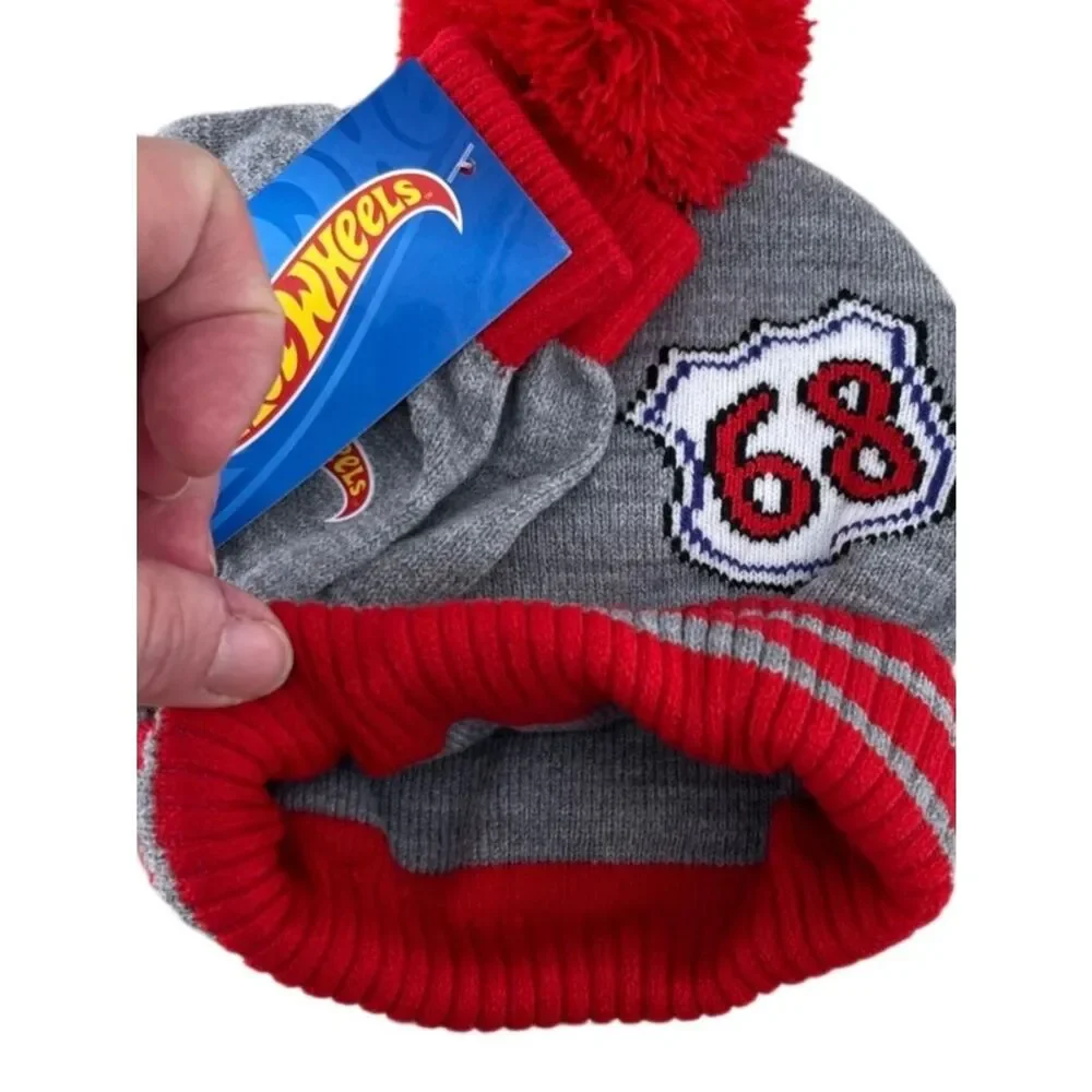 Hot Wheels Boys Beanie Hat & Glove Set